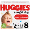Huggies Size 8 Diapers, Snug & Dry Baby Diapers, Size 8 (46+ Lbs), 15 Count, Packaging May Vary