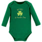 Hudson Baby Unisex Baby Cotton Long-Sleeve Bodysuits St Patricks Rainbow, 6-9 Months