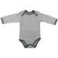 123 Bear Baby 3-Pack Soft Cotton Spandex Bodysuits (Gray Stripes 2 Long-Sleeve, Newborn)