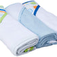 Luvable Friends Unisex Baby Cotton Terry Hooded Towels, Blue, One Size