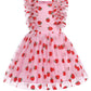 Ibtom Castle Strawberry Dress For Girls 1St Birthday Party Strawberry Tulle Dress Toddler Flower Girl Wedding Pageant Boho Cake
