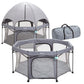 hiccapop XL 69    Deluxe Outdoor Baby Playpen with Canopy for Babies and Toddlers with Dome, Sun-Shades, Padded Floor | Pop Up P