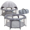 hiccapop XL 69    Deluxe Outdoor Baby Playpen with Canopy for Babies and Toddlers with Dome, Sun-Shades, Padded Floor | Pop Up P