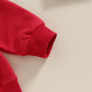 Valentine 'S Day Outfit Clothes Set Infant Toddler Baby Boy Long Sleeve Sweatshirt And Pants Set (Red, 3-6 Months)