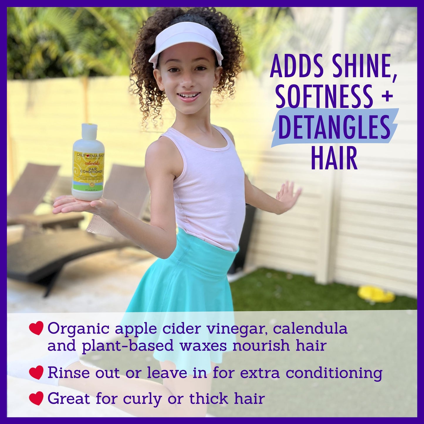 California Baby Calendula Shampoo & Bodywash + Hair Conditioner | 100% Plant-Based Ingredients | Allergy-Friendly | 19Oz Lavende