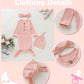 Morygooder Newborn Cotton Nightgowns Neutral Baby Knotted Sleeper Baby Coming Home Outfit (Pink,0-6 Months)