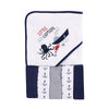Luvable Friends Unisex Baby Hooded Towel With Five Washcloths, Sea Captain, One Size