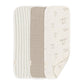 Crane Baby 100% Organic Cotton 3-pc. Burp Cloth Set - GOTS Certified Cotton, Absorbent & Lightweight with Bunny & Stripe Designs