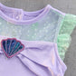 Dressy Daisy Baby Girls Princess Mermaid Dress Onesie Bodysuit Romper Halloween Costume With Headband Size 12-18 Months Purple 2