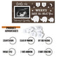 Yudarte Ultrasound Picture Frame 4X3 Inches With Baby Countdown Weeks Sonogram - Pregnancy Announcement Elephant Nursery Decor F