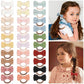 30Pcs Baby Hair Bows Ties, Floral Pattern Seamless Hair Rubber Bands For Baby Girls ' Fine Hair, 2 Inches Hair Bow 15 Colors In