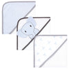 Hudson Baby Unisex Baby Cotton Rich Hooded Towels, Blue Elephant, One Size