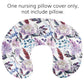 Purple Floral Wisteria Nursing Pillow Cover, Nursing Pillowcase Set For Baby Boy Or Baby Girl, Nursing Pillow Slipcover Cushion