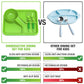Dinneractive Dining Set For Kids - 3PC Green Dinosaur Dinnerware - Dinosaur Utensils - Toddler Plates - Baby Dishes