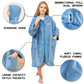 Hiturbo Kids Bath Towel Hoodie: Soft Plush Zipper Surf Poncho - Warm Fleece Changing Towels Swimming Outerwear (Gray)