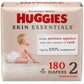 Huggies Size 2 Diapers, Skin Essentials Baby Diapers, Size 2 (12-18 Lbs), 180 Count (3 Packs Of 60)