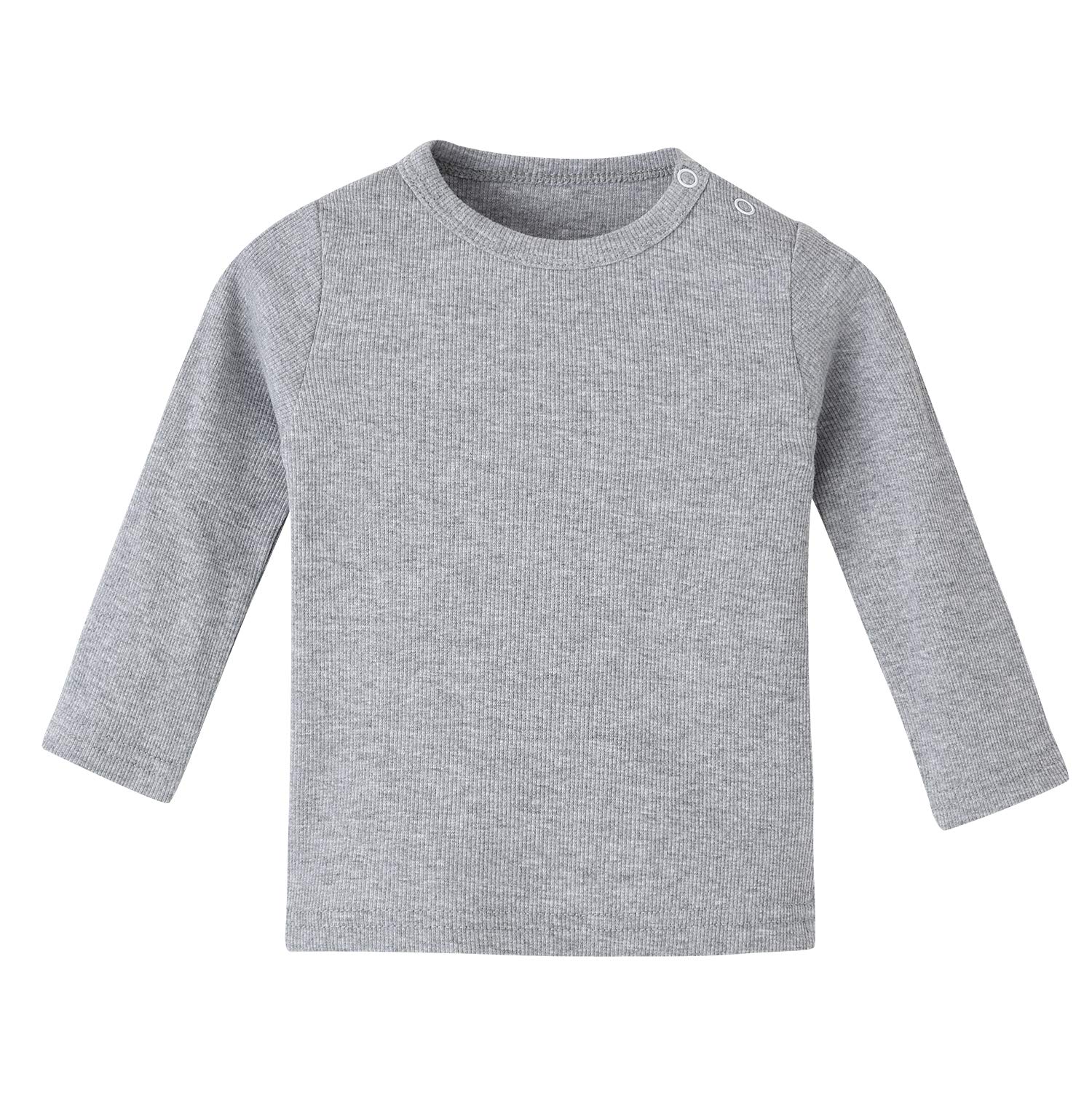 Enfants Ch?Is Baby Boy Girl Shirts Long Sleeve Tee 18 Months Grey