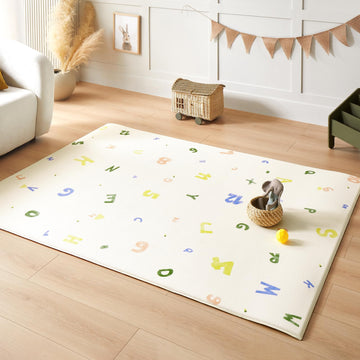 Tiny Land Baby Crawling Mat Reversible Baby Play Mat 78' X 55' Waterproof Non-Slip Larger Playmat Odorless Foam Floor Mat For