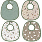 Shyyween 4 Piece Mallard Ducks Drooling Bibs for Baby Boys Girls, Soft Triple Layer Cotton Muslin, Adjustable Newborn Bibs for D