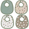 Shyyween 4 Piece Mallard Ducks Drooling Bibs for Baby Boys Girls, Soft Triple Layer Cotton Muslin, Adjustable Newborn Bibs for D