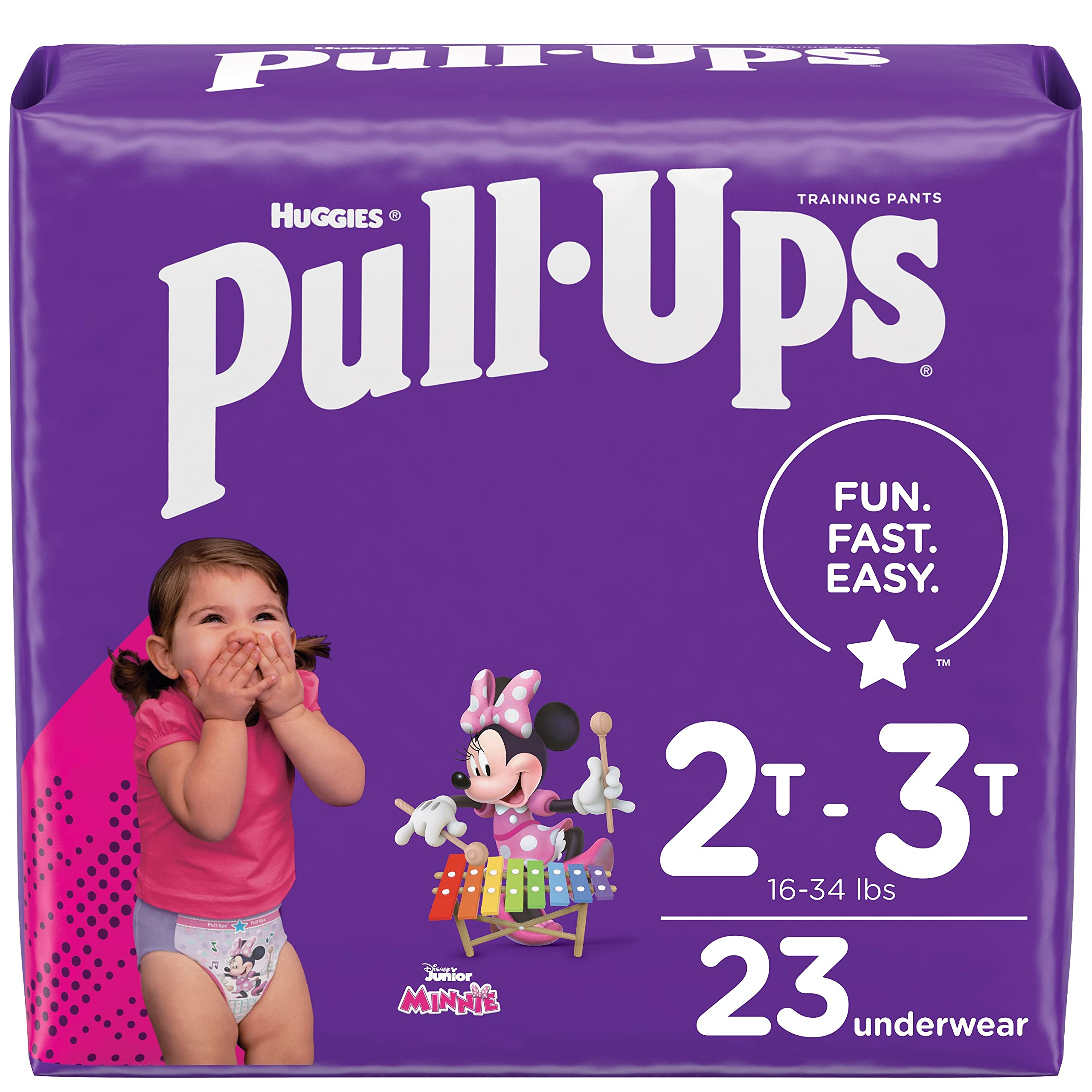 Pull-Ups Girls' Potty Training Pants, Size 4, 2T-3T, 23 Ct –