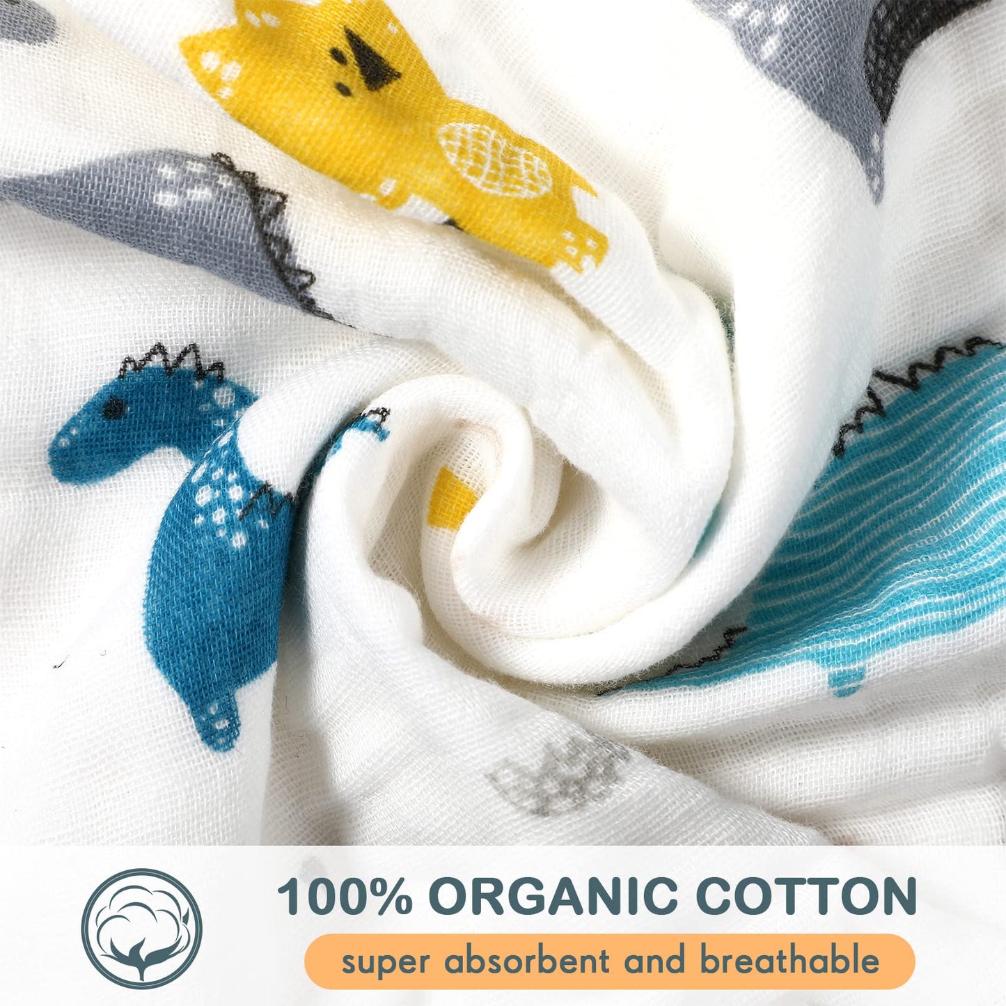 Kenning 30 Pieces Muslin Baby Washcloths For Newborn 10   X10    Soft Absorbent Muslin Burp Cloths Wash Clothes Baby Face Towels