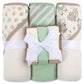Hooded Baby Bath Towel and Washcloth 6 Piece Set for Newborns, Infants & Toddlers, Boys & Girls Baby Hooded Towels Set (Dinosaur