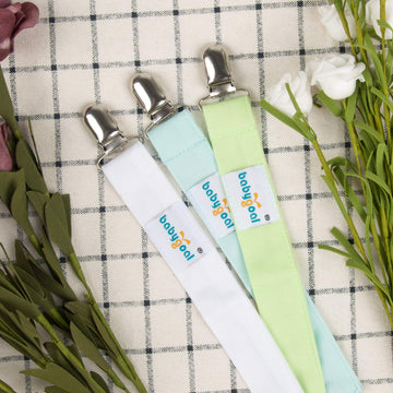 Babygoal Pacifier Clips, 6 Pack Pacifier Holder For Boys And Girls Fits For Most Pacifier Styles & Baby Toys And Baby Gift 6Mp15