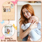 R Horse My First Year Photo Frame Board, 3D Butterfly Baby First Year Picture Frame 12 Months Milestone Display Wood Board Baby