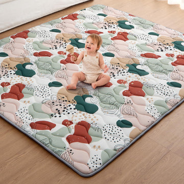Blissful Diary Baby Play Mats For Floor, 71X59 Inch Thicker Foam Playmats For Babies And Toddlers, Soft Cushioning Baby Crawling
