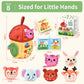 8-in-1 Montessori Toys for 1 Year Old & 6-12 Months Babies - Sensory Developmental Playset with Acorn House, Plush Animals & Clo