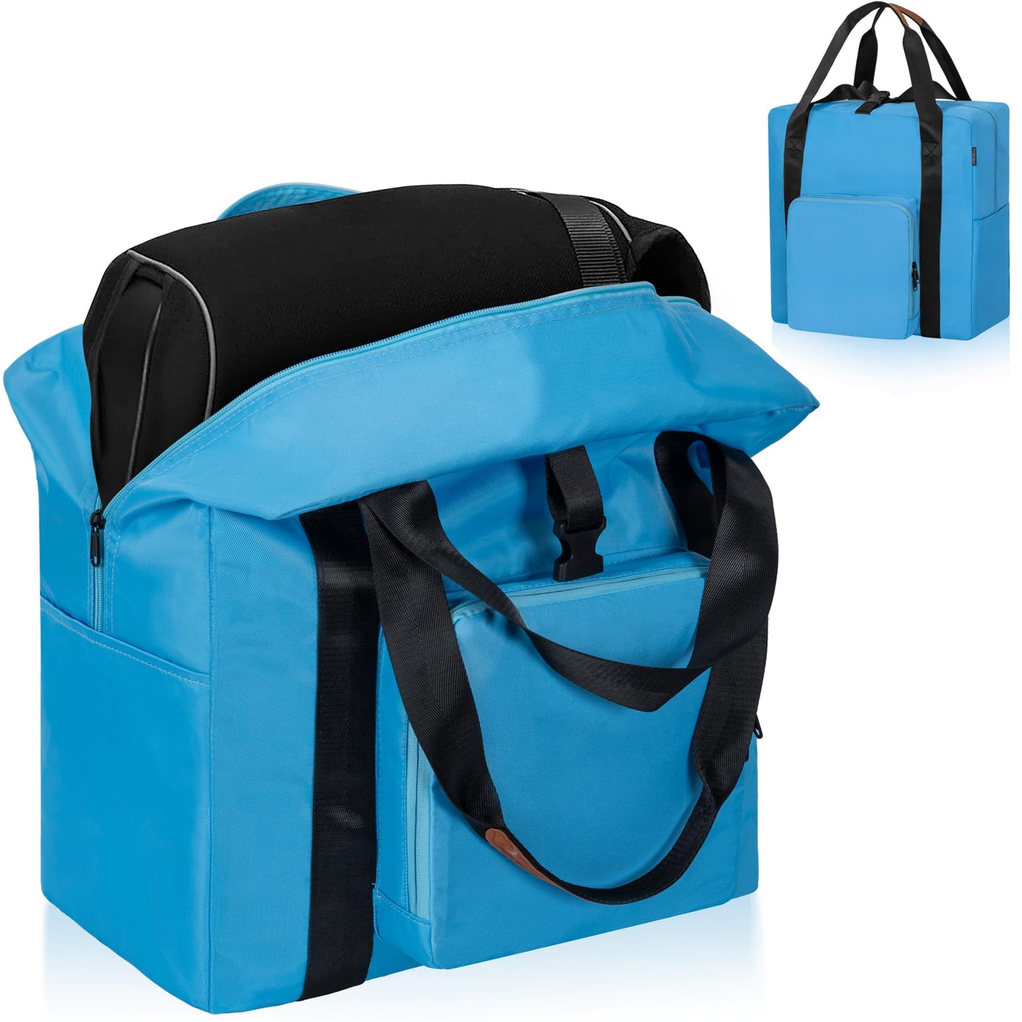 Toribio Backless Booster Car Seat Travel Bag, For Gb Pockit, Tote Bag Strollers Bags For Airplane Gate Check, Blue