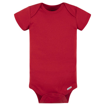 Gerber Baby 5-Pack Solid Onesies Bodysuits, Red, 3-6 Months