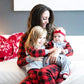 Iffei Matching Family Pajamas Sets Christmas Pj 'S With Letter And Plaid Printed Long Sleeve Tee And Bottom Loungewear 9-12M Gre