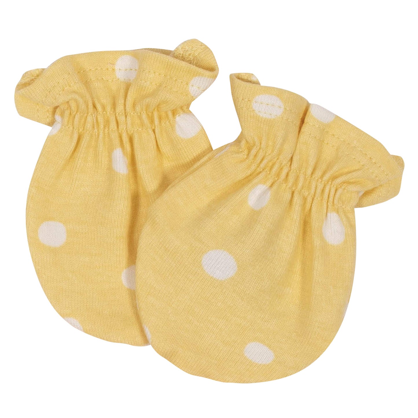 Grow By Gerber Baby Girls 4-Pack Mittens, Orange/Yellow/Green/Ivory, Newborn