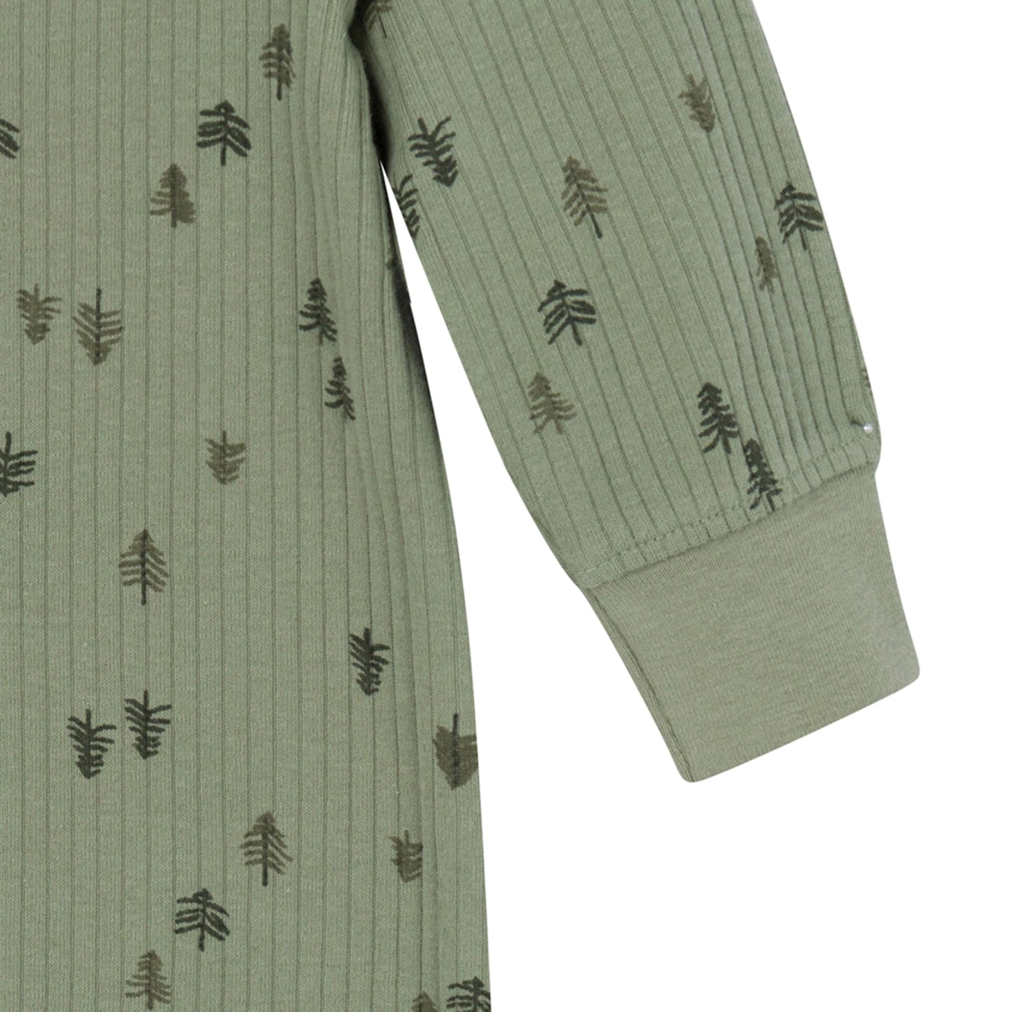 Gerber Modern Moments Baby Boys' Henley Romper, Pines, 18 Months