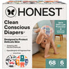 The Honest Company Clean Conscious Diapers for Sensitive Skin | Up to 100% Leakproof | Hypoallergenic, Fragrance Free | Gender N