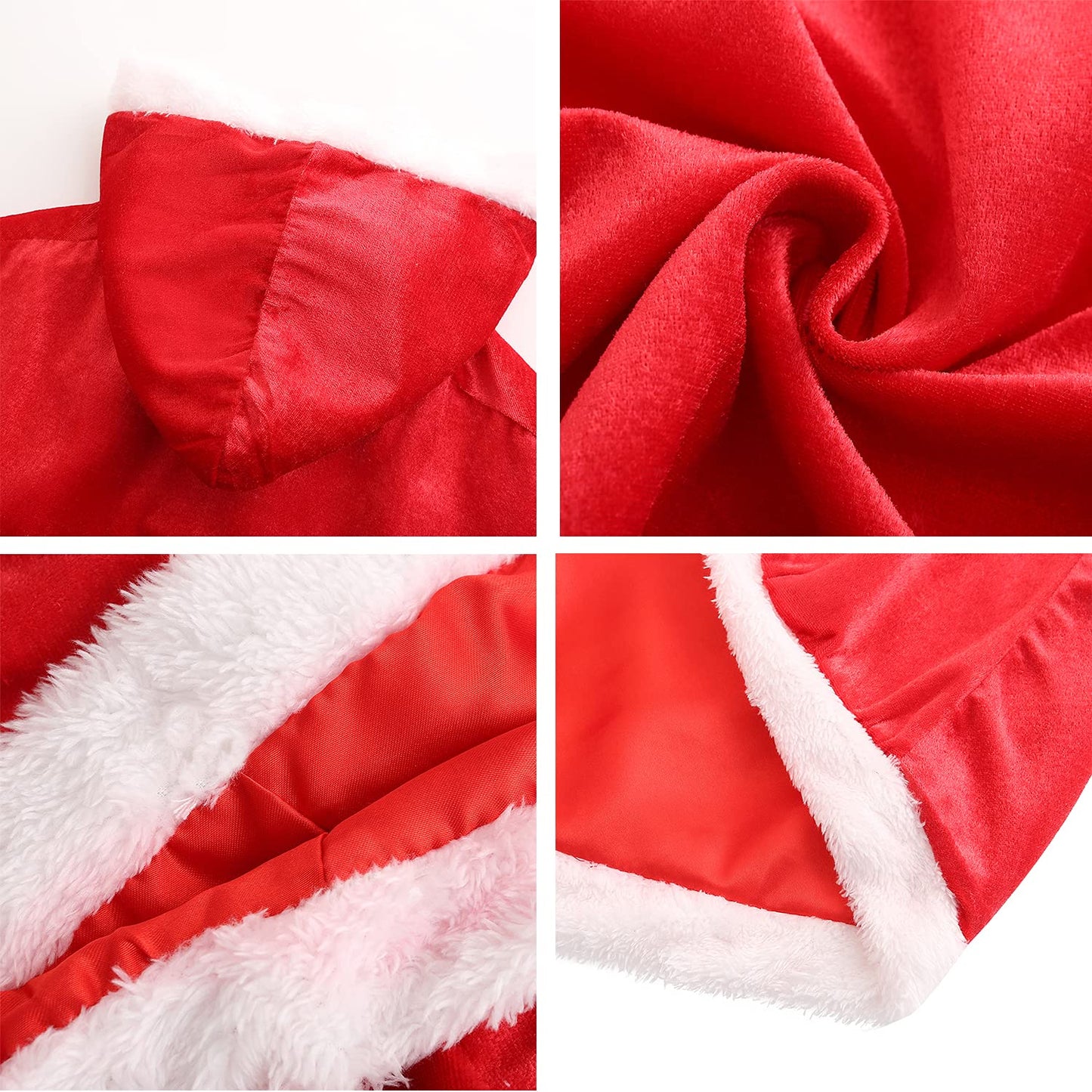Itvti Princess Cloak With Hood Girls Cape Kid Toddler Costume Dress Up For Halloween Christmas Carnival Cosplay, Red, 3-4 Years