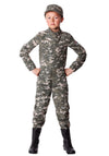 Fun Costumes Kid's Digital Camouflage Combat Soldier Costume, Young Special Forces Uniform, Boys Army Outfit For Halloween - Gre