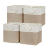 Temary 4 Pack Cube Storage Bins Cloth Baskets For Shelf, Fabric Storage Cubes 12 X 12 Baskets Gift Empty Toy Baskets For Kids, D