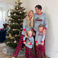 Iffei Matching Family Pajamas Sets Christmas Pj 'S Sleepwear Truck Print Top And Plaid Pants With Pocket 3-6 Months
