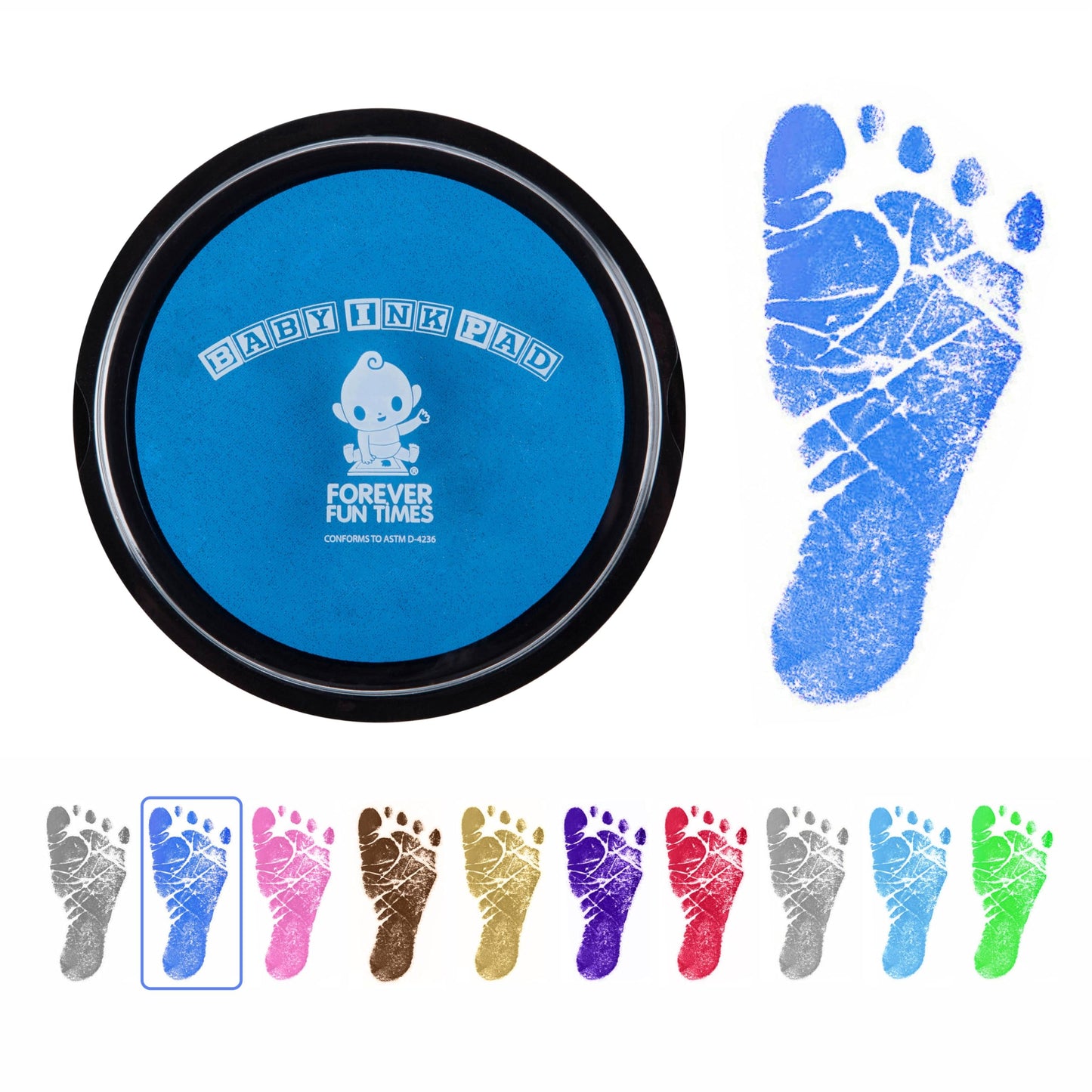 Baby Hand and Footprint Kit by Forever Fun Times | Get Hundreds of Detailed Prints with One Baby Safe Ink Pad | Easy to Clean, a