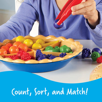 Learning Resources Super Sorting Pie - 68 Pieces, Ages 3+ Toddler Fine Motor Toy, Preschool Learning Games, Develops Counting an
