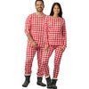 Honestbaby Baby-Organic Cotton Holiday Family Jammies, Painted Buffalo Check Red, Women'S 2-Piece Pajama Set Small