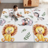 Noonkty 59x59 Foldable Foam Baby Play Mat for Floor, Babies Activity Tummy Time Playmat, Kids Non Toxic Foam Thick Play Mat for 