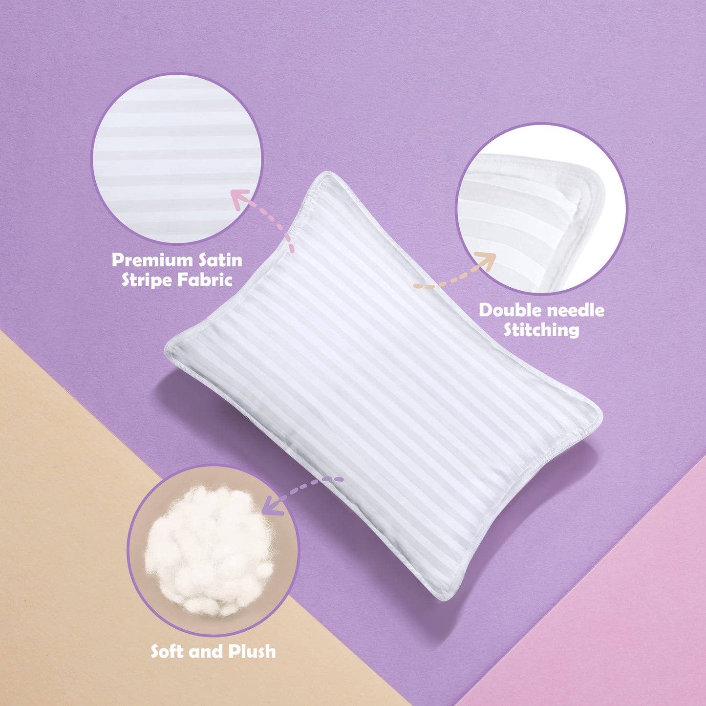 Utopia Bedding Toddler Pillow (White, 2 Pack), 12X20 Small Kids Pillow For Sleeping, Soft And Breathable Cotton Blend Shell, Ide