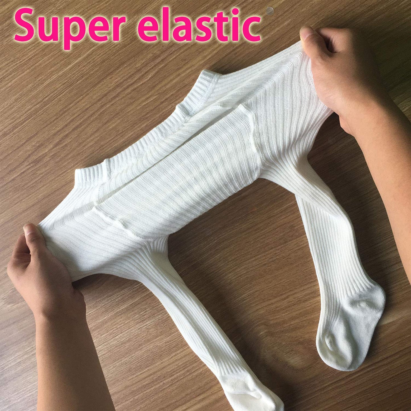 Cecorc Baby Tights - Thick Toddlers Girl Leggings-Seamless Cable Knit Cotton Stockings - Infants Pantyhose,2 Pack, 0-6 Months, W