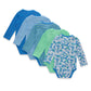 Hanes Unisex Baby Long Sleeve Bodysuit, Ultimate Flexy Boys & Girls, 5-Pack, Blue/Green, 18-24 Months Us
