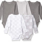 Hanes Baby Boys Ultimate Flexy 5 Pack Long Sleeve Bodysuits Bodystocking, Grey Fun, 0-6 Months Us