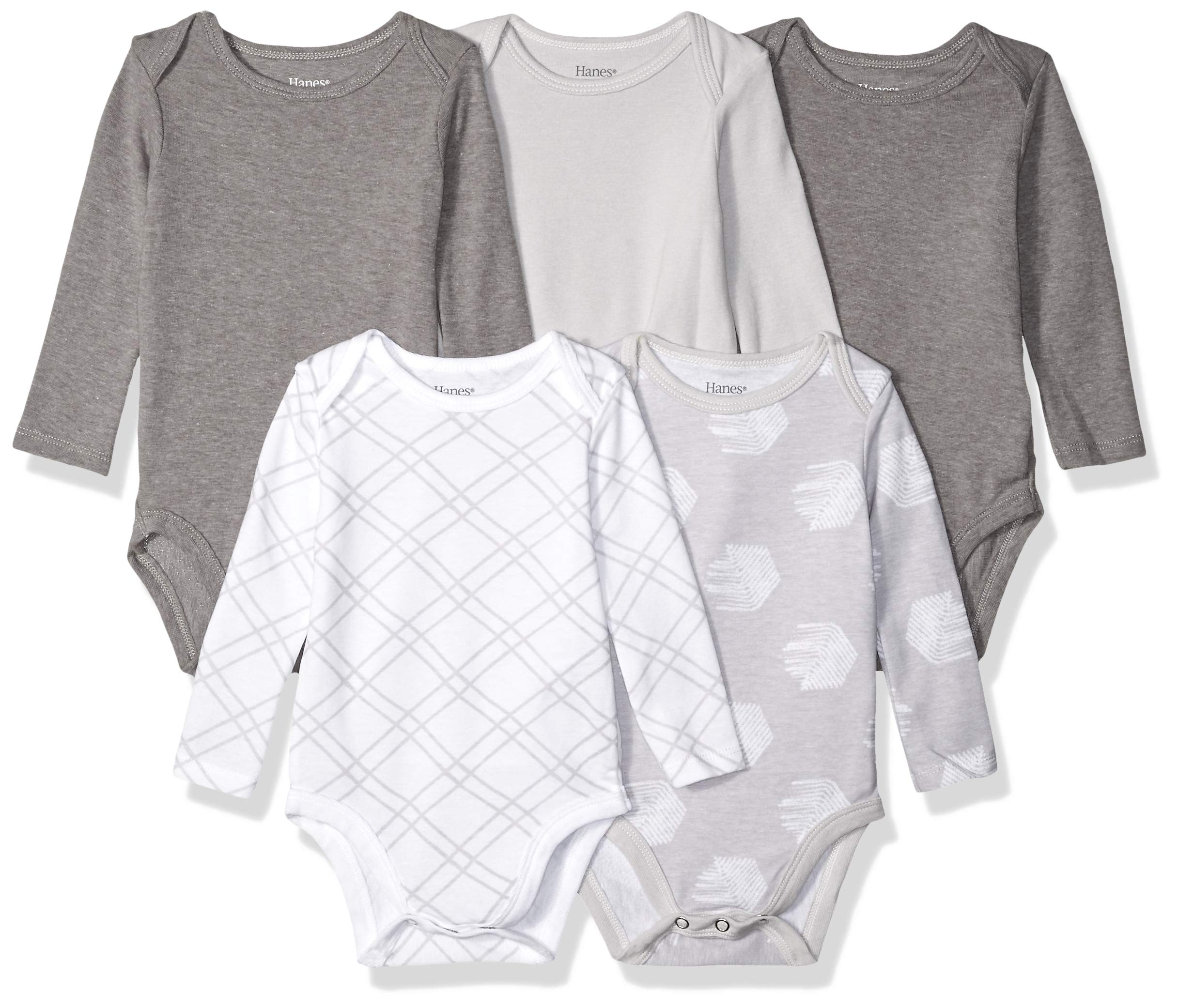 Hanes Baby Boys Ultimate Flexy 5 Pack Long Sleeve Bodysuits Bodystocki – Cutebab WBBAPB07CY7YDNT